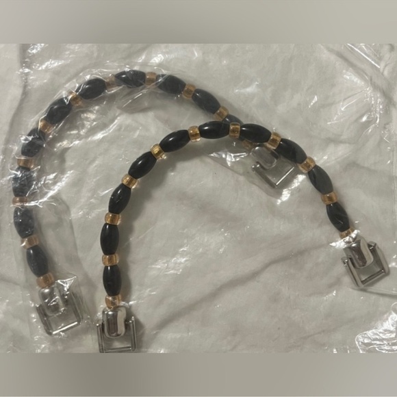 Joanns Essentials Other - 💥NEW U Shaped Purse Handles Brown Amber Beads Silver Hinged Craft Art 2 PCS